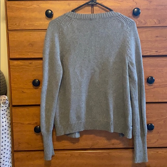 J Crew Gray Cardigan With Metal Detail - Picture 4 of 4